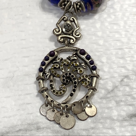 BOHO Necklace Pendant Metal Stone Intricate - Picture 4 of 13